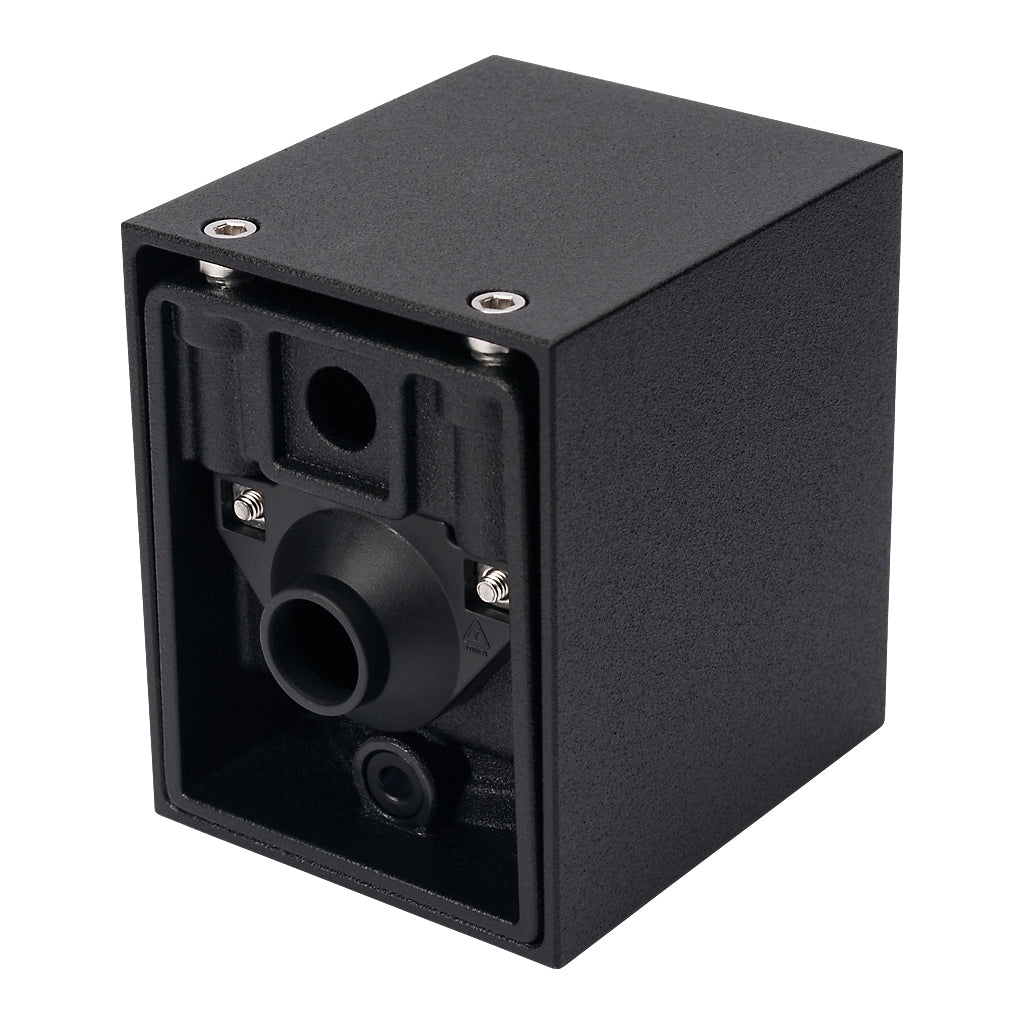 Locinox CUBE55-DC Architectural Conical Wall Lighting 12-24V DC Black