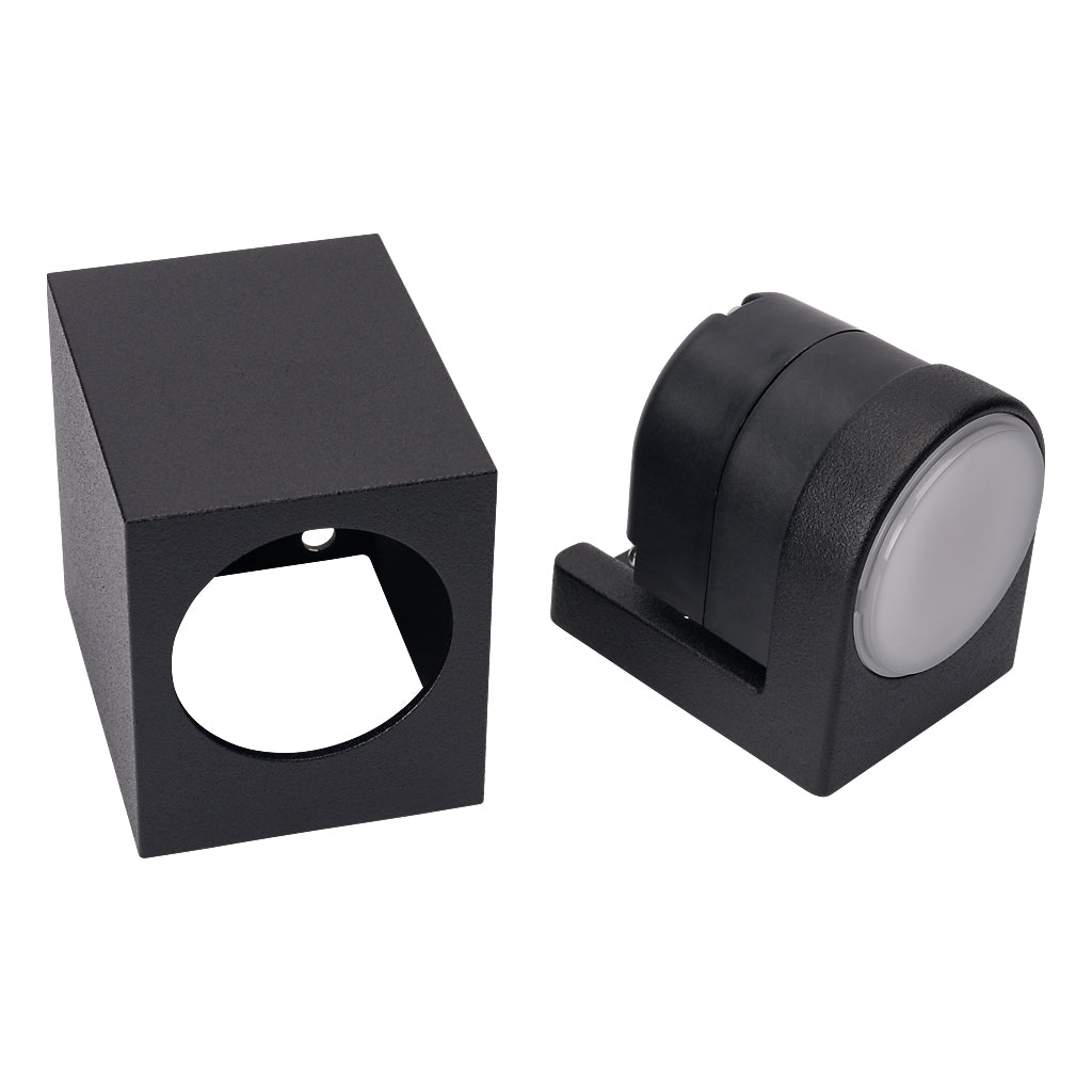 Locinox CUBE55-DC Architectural Conical Wall Lighting 12-24V DC Black
