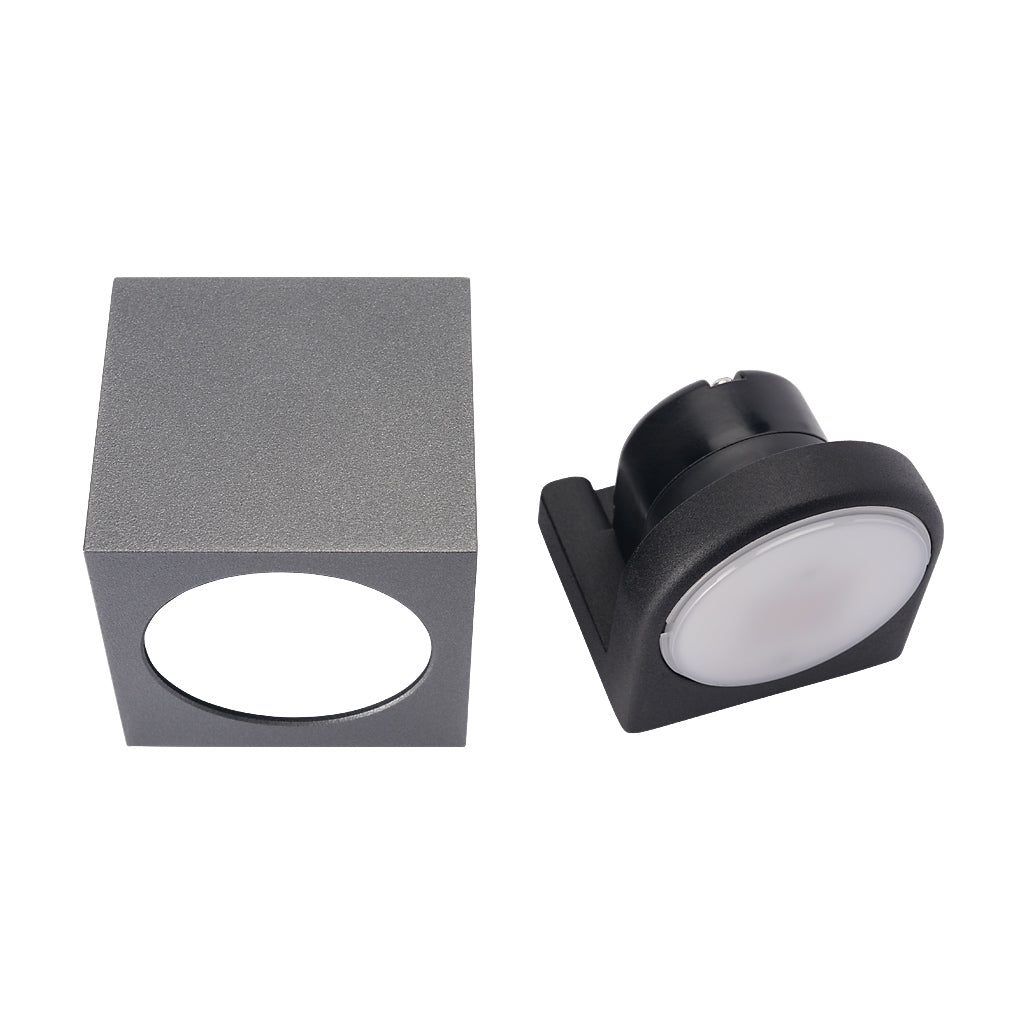 Locinox CUBE75-DC Architectural Conical Wall Lighting 12-24V DC Anthracite Grey