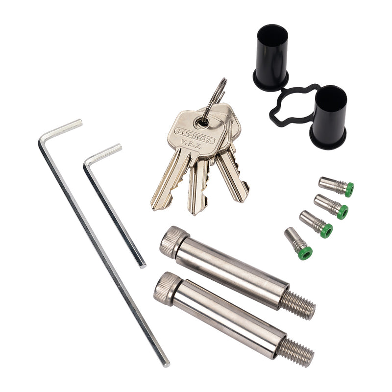 Locinox Leonardo Mechanical Sliding Gate Lock To Suit 50mm Box Section Black