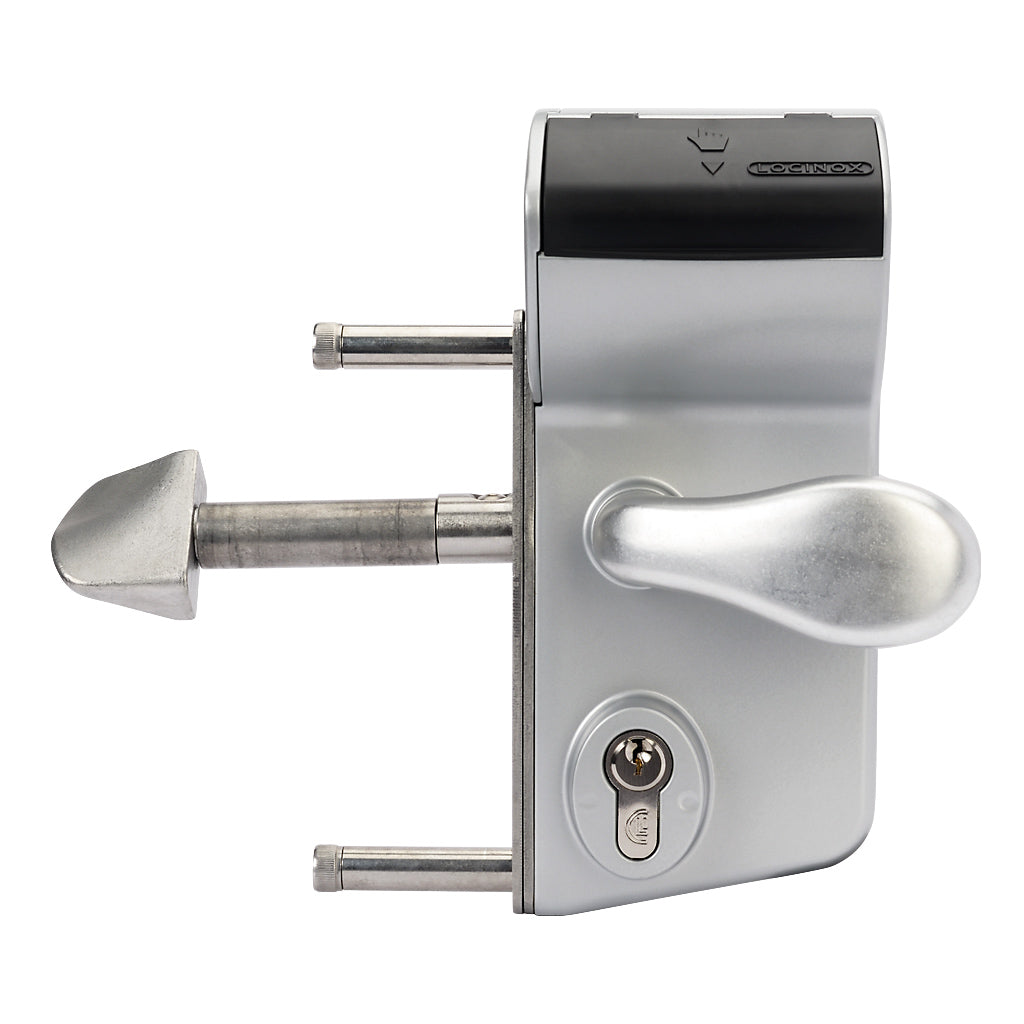 Locinox Leonardo Mechanical Sliding Gate Lock To Suit 50mm Box Section Silver