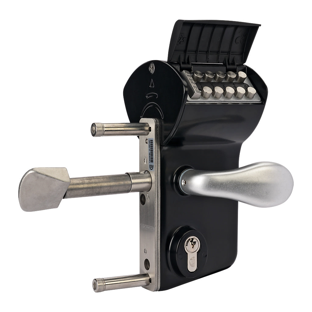 Locinox Leonardo Mechanical Sliding Gate Lock To Suit 60mm Box Section Black