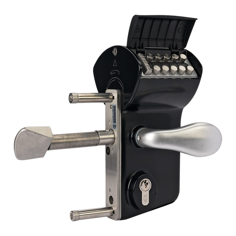 Locinox Leonardo Mechanical Sliding Gate Lock To Suit 60mm Box Section Black