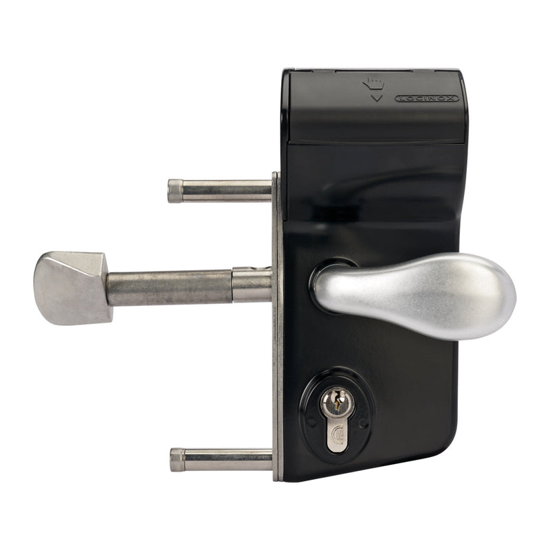 Locinox Leonardo Mechanical Sliding Gate Lock To Suit 60mm Box Section Black