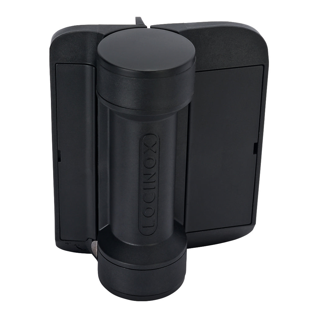 Locinox SERVAL 180° Spring Hinge Mounted With Self-Drilling Screws Black