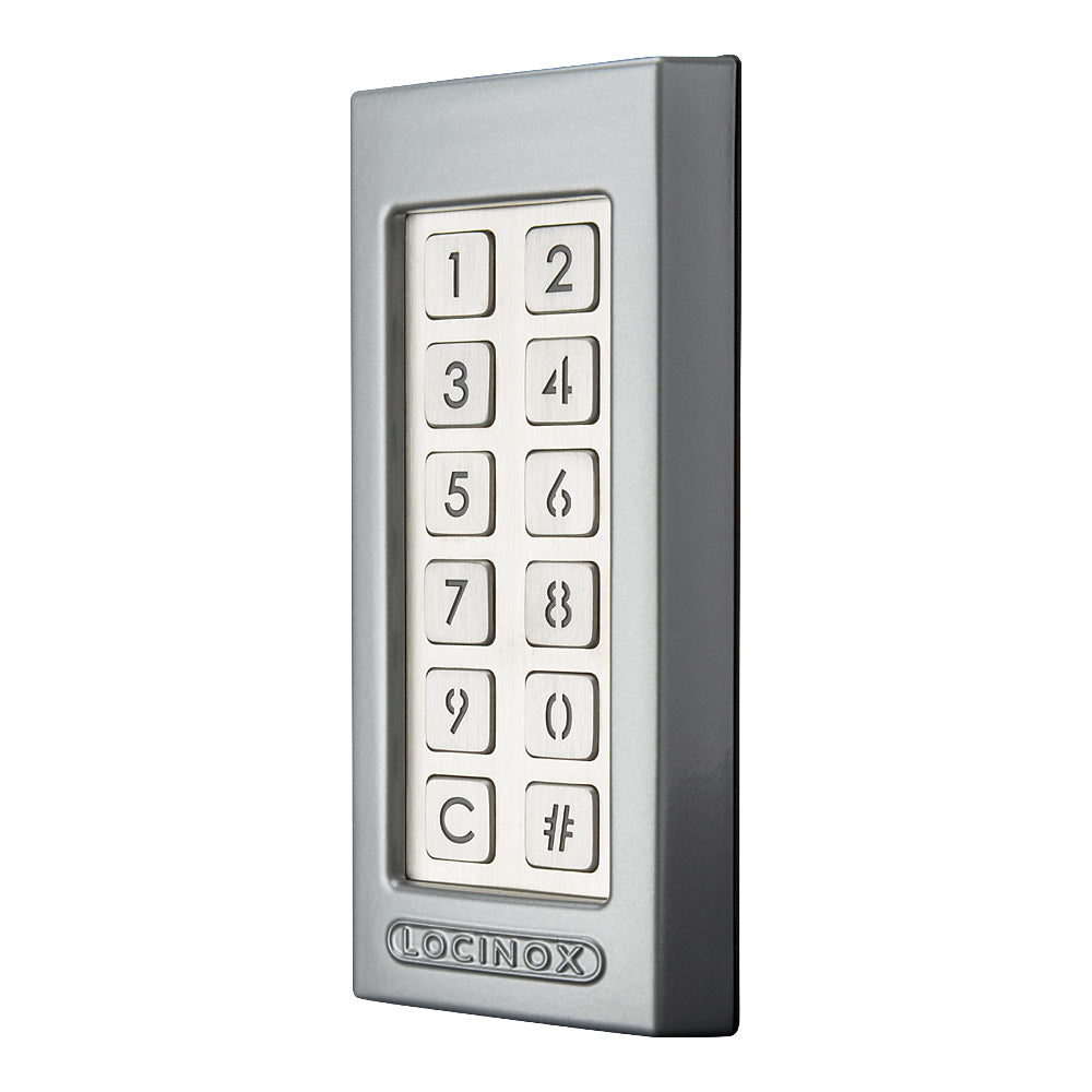 Locinox SLIMSTONE-X Weather Resistant Key Pad With External Relays Silver