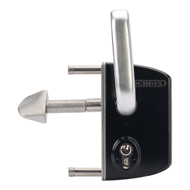 Locinox LSKZ U2 Sliding Gate Lock To Suit 50mm Box Section Black