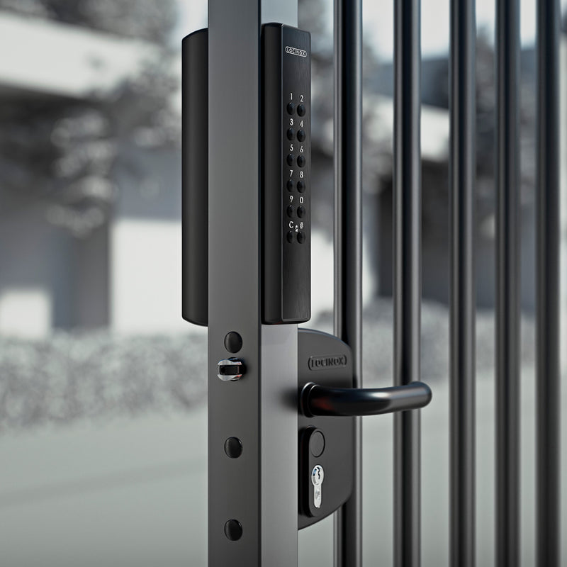 Locinox LNKQ Surface Mounted Lock With Double Sided Battery Powered Keypad To Suit 40-60mm Box Section 9005