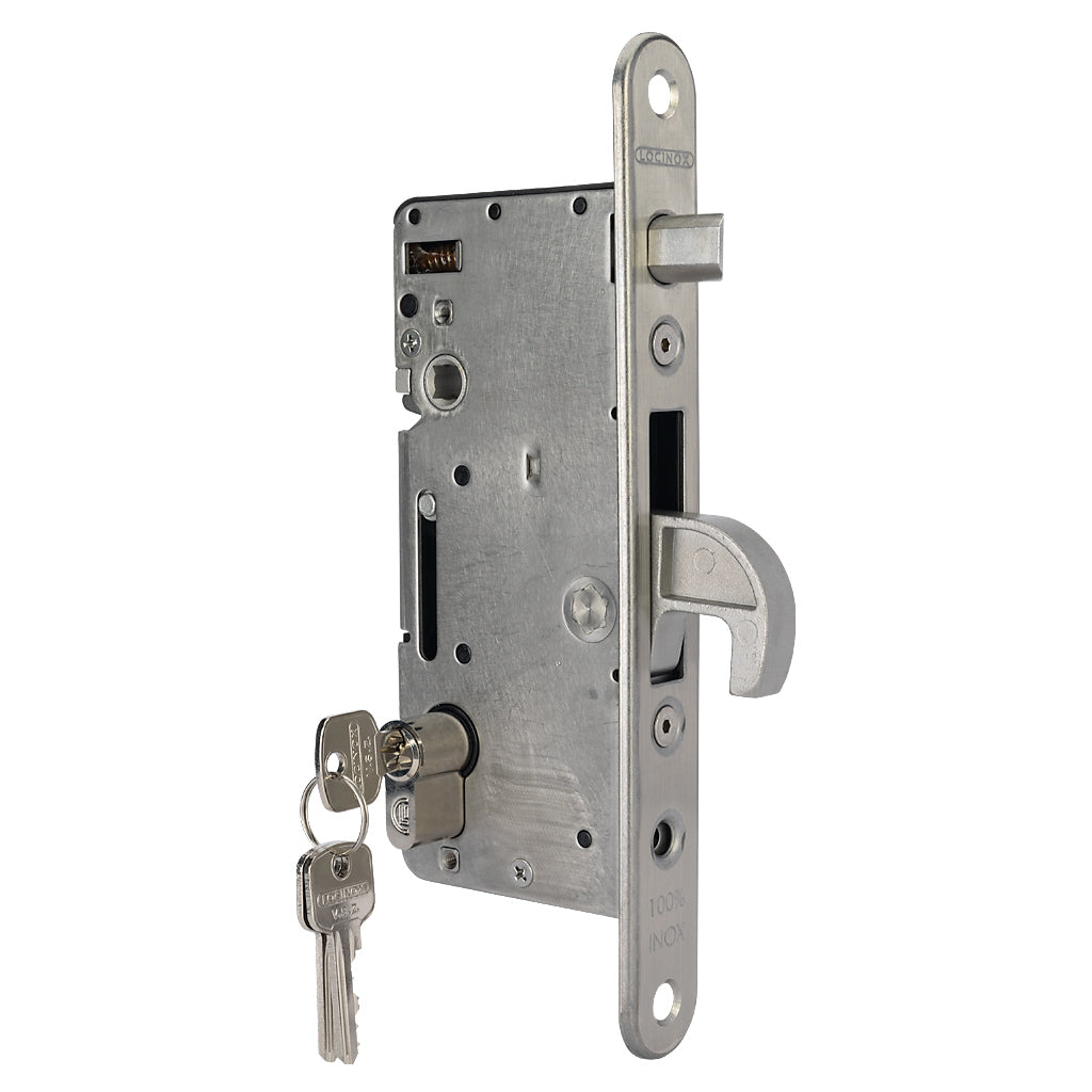 Locinox Insert Lock H-Wood-Set Kit For Wooden Gates With 80mm Cylinder