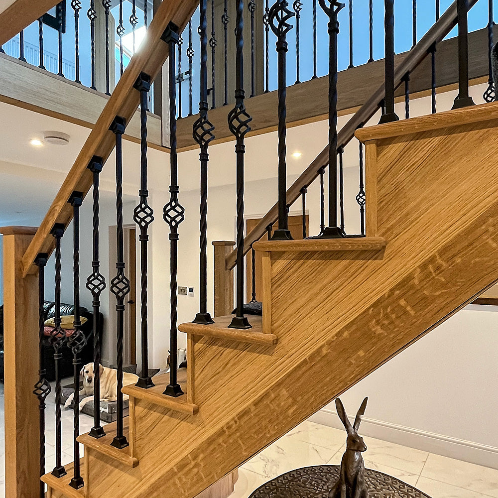 Iron Stair Spindles Stair Railing Bent Wrought Iron Project In