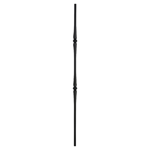 PK98 16mm Diameter Round Hollow Bar Stair Spindle Double Knuckle Black