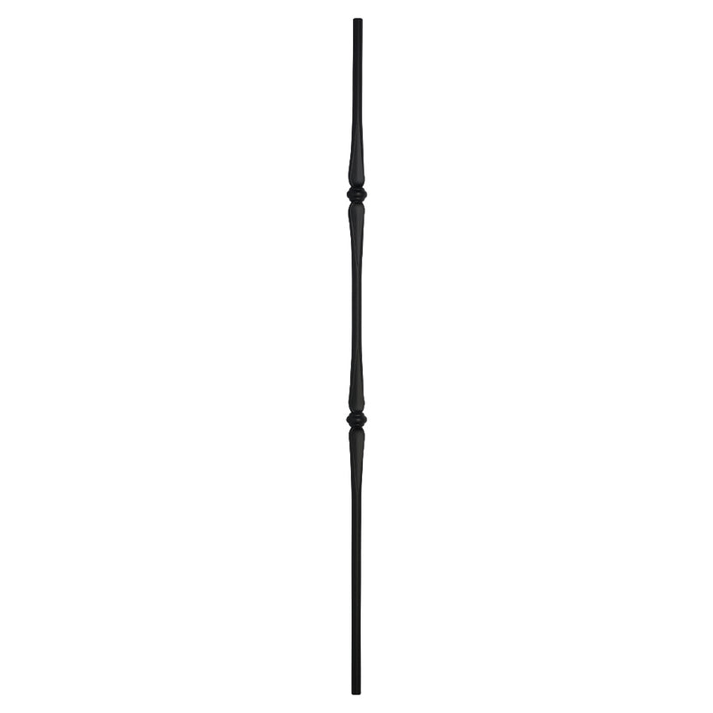 PK98 16mm Diameter Round Hollow Bar Stair Spindle Double Knuckle Black