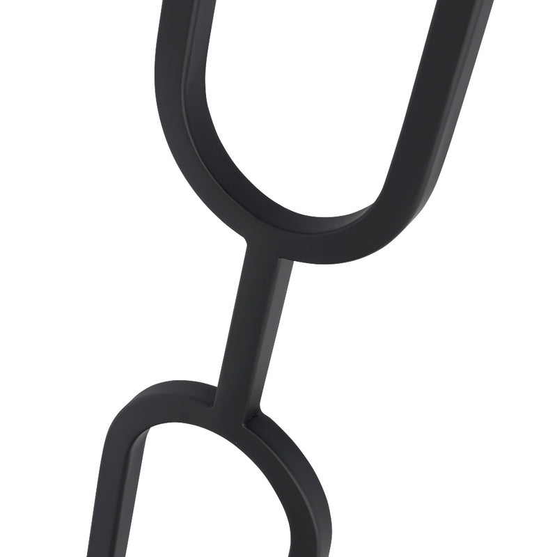 PL136 12mm Square Hollow Bar Double Oval Panel Black