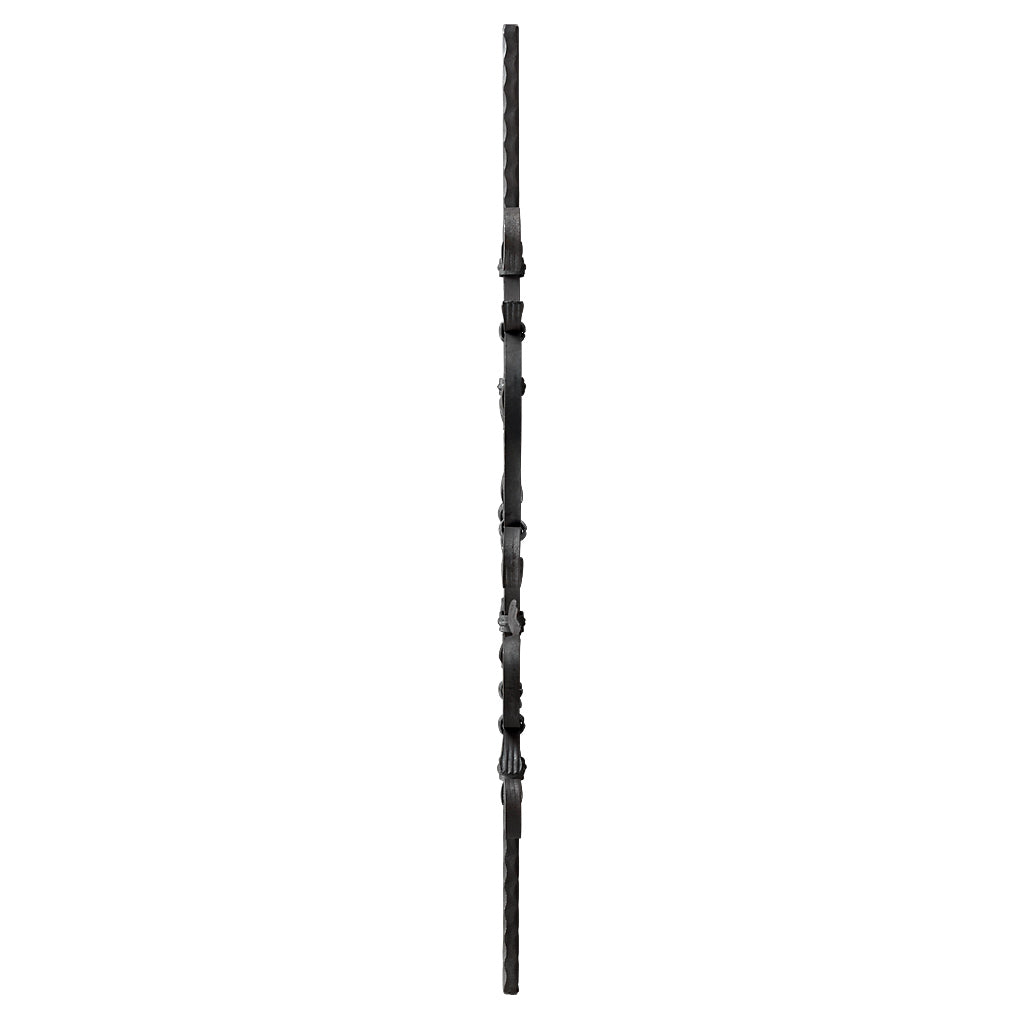 PL35A Scroll Panel 320 x 1000mm 16mm Square Hammered Bar