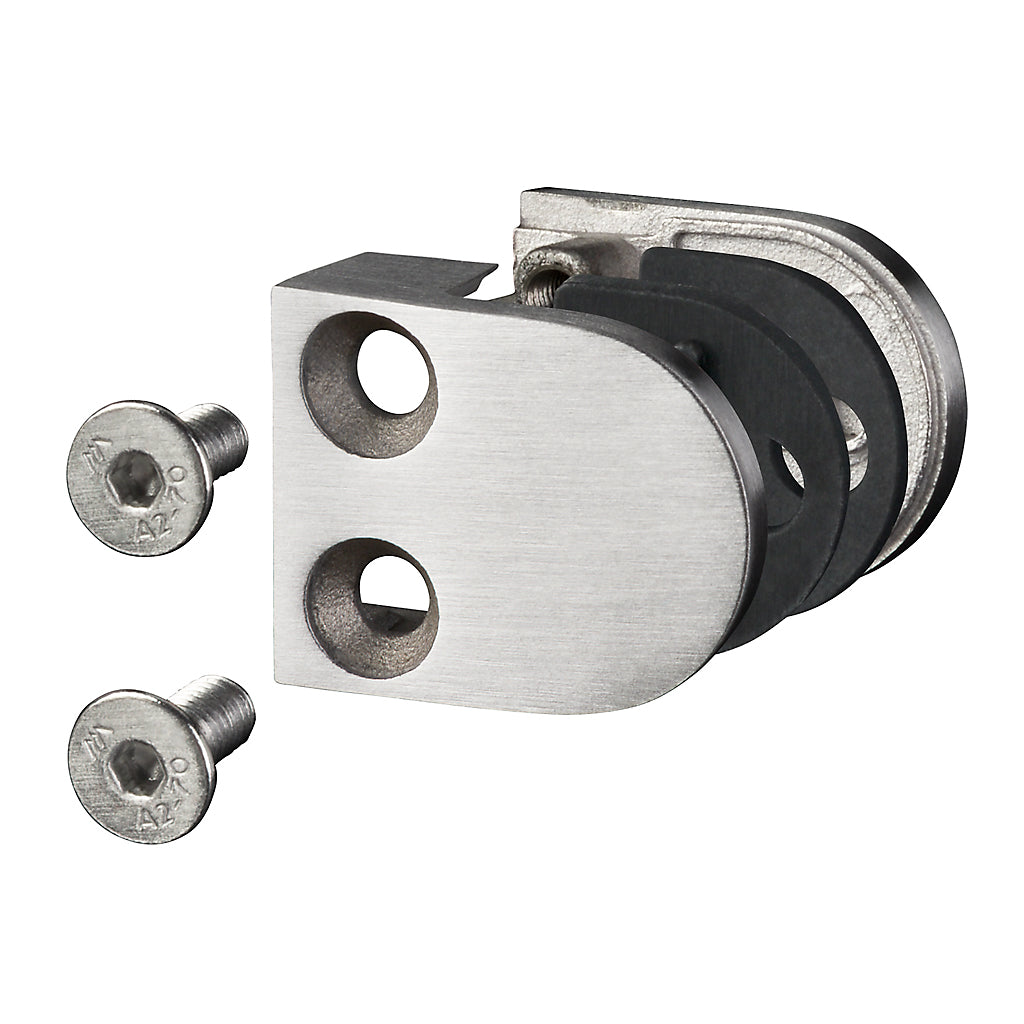 304 Stainless Steel Mini D Glass Clamp To Suit Flat 4mm & 6mm Glass