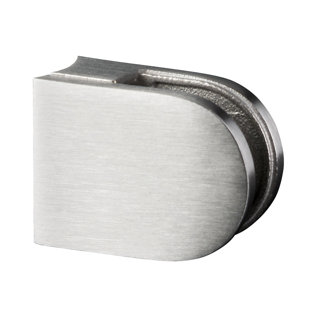 304 Stainless Steel Mini D Glass Clamp To Suit 42.4mm Post - 4mm & 6mm Glass