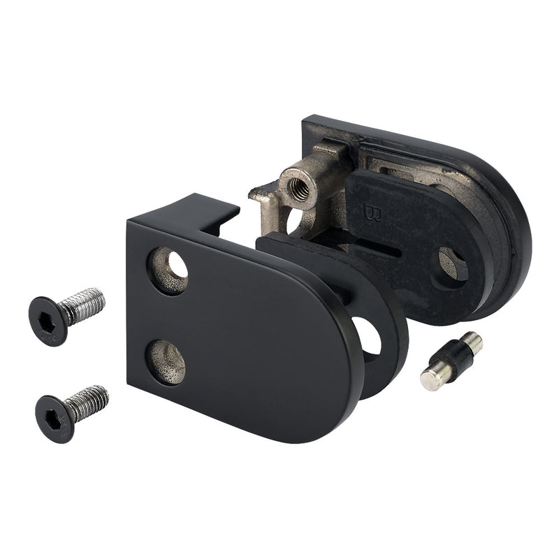 304 Stainless Steel D Type Black Glass Clamp 63x45x30mm To Suit Flat Post