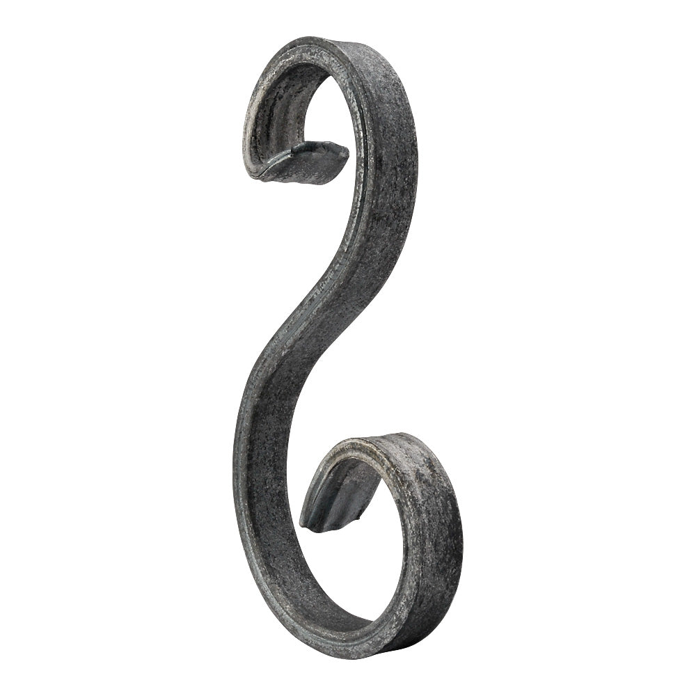 SC49 S Scroll 80 x 160mm 16x8mm Flat Grooved Bar
