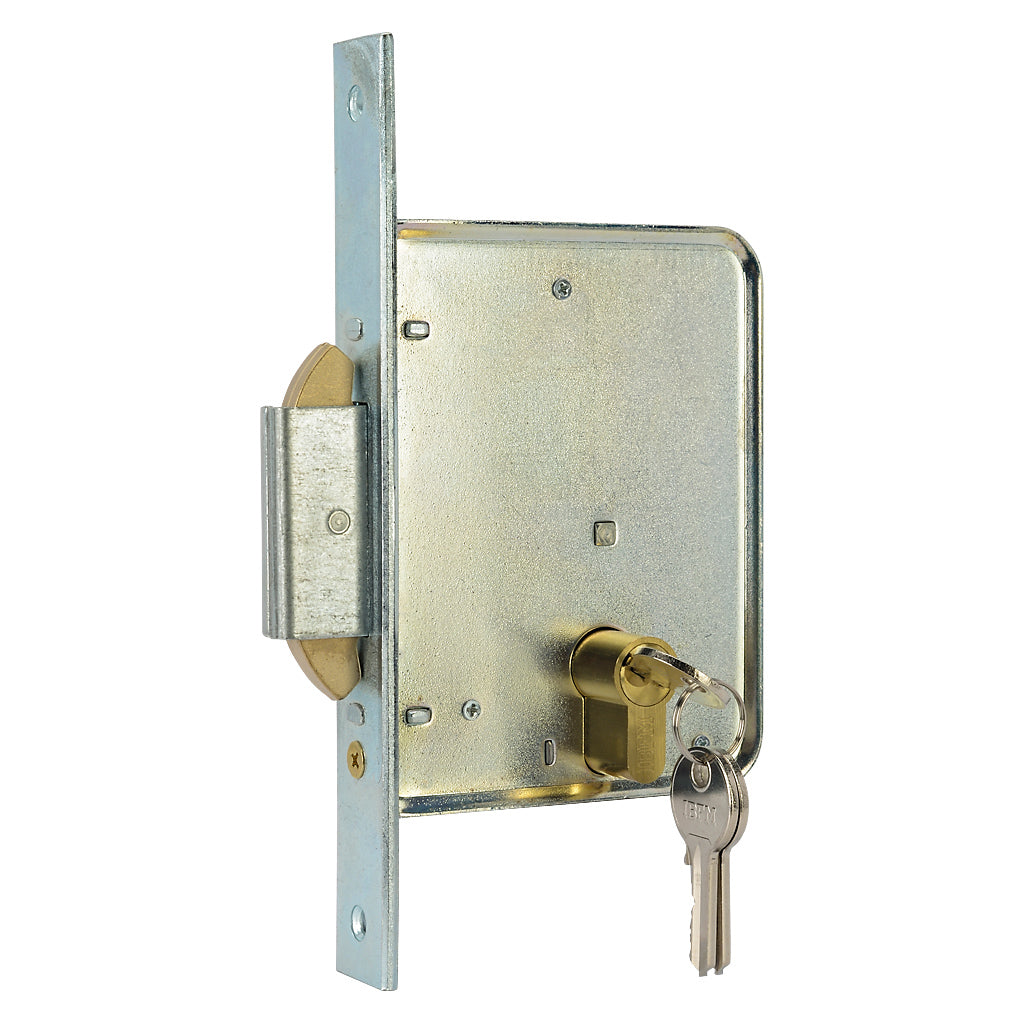 Sliding Gate Lock Double Hook With Barrel & Keys