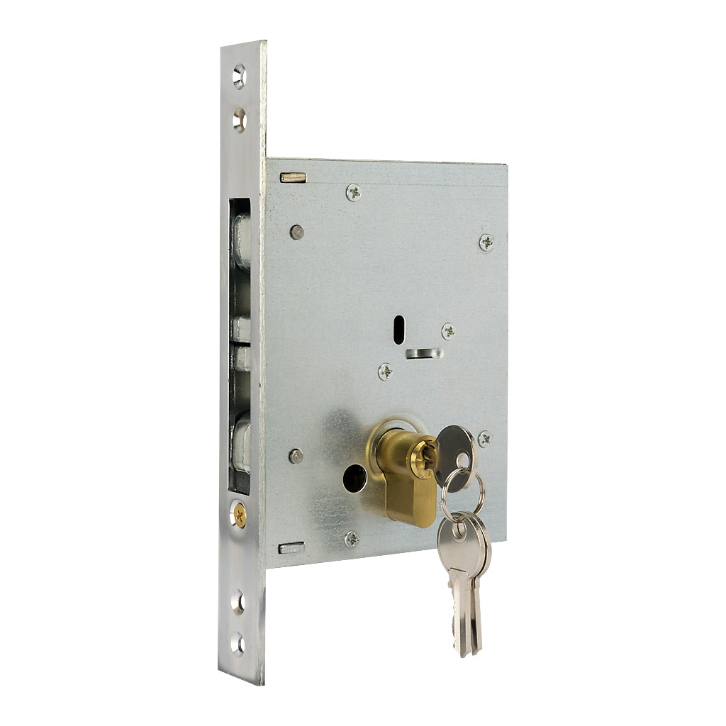 Sliding Gate Lock Double Hook With Barrel & Keys