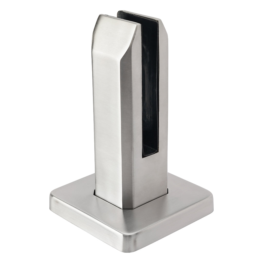 316 Stainless Steel Glass Spigot Square Base To Suit 8-15mm Glass