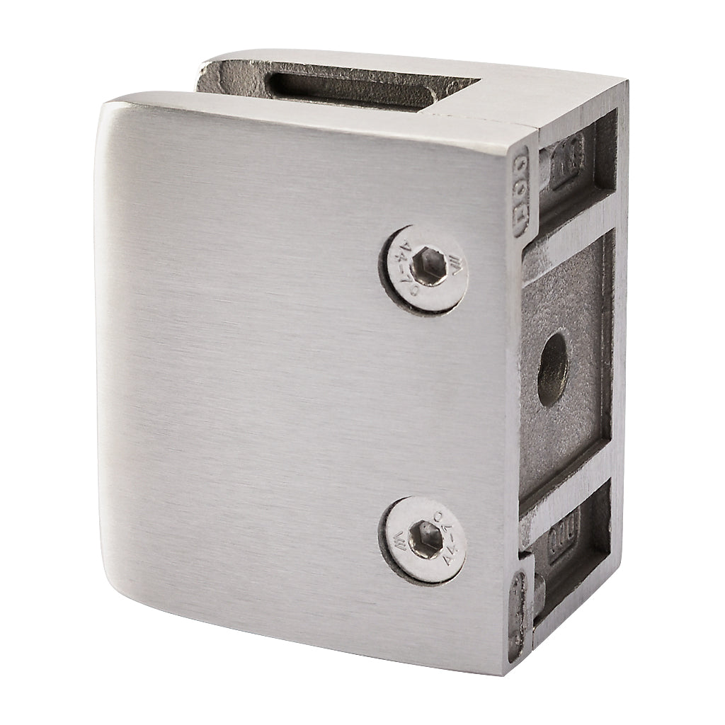 316 Stainless Steel Large Square Glass Clamp For Flat To Suit 17.52 - 21.52mm