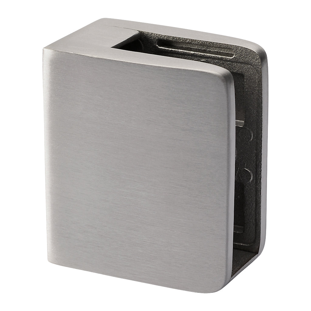 316 Stainless Steel Large Square Glass Clamp For Flat To Suit 12.76 - 16.76mm