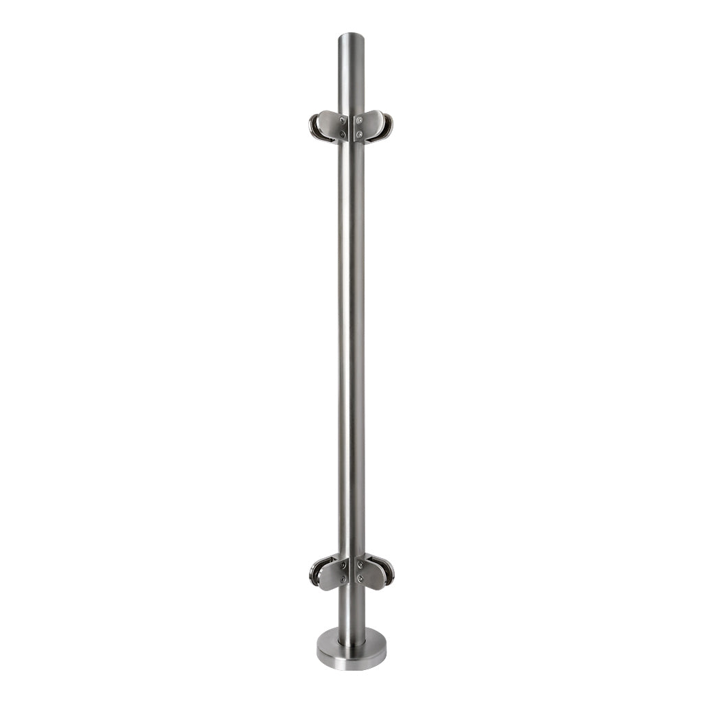 316 Stainless Steel Glass Balustrade Corner Post 48.3mm x 2.0mm With Post Cap