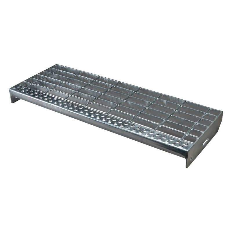 ST1 Galvanised Stair Tread 800 x 288mm Perforated Nosing