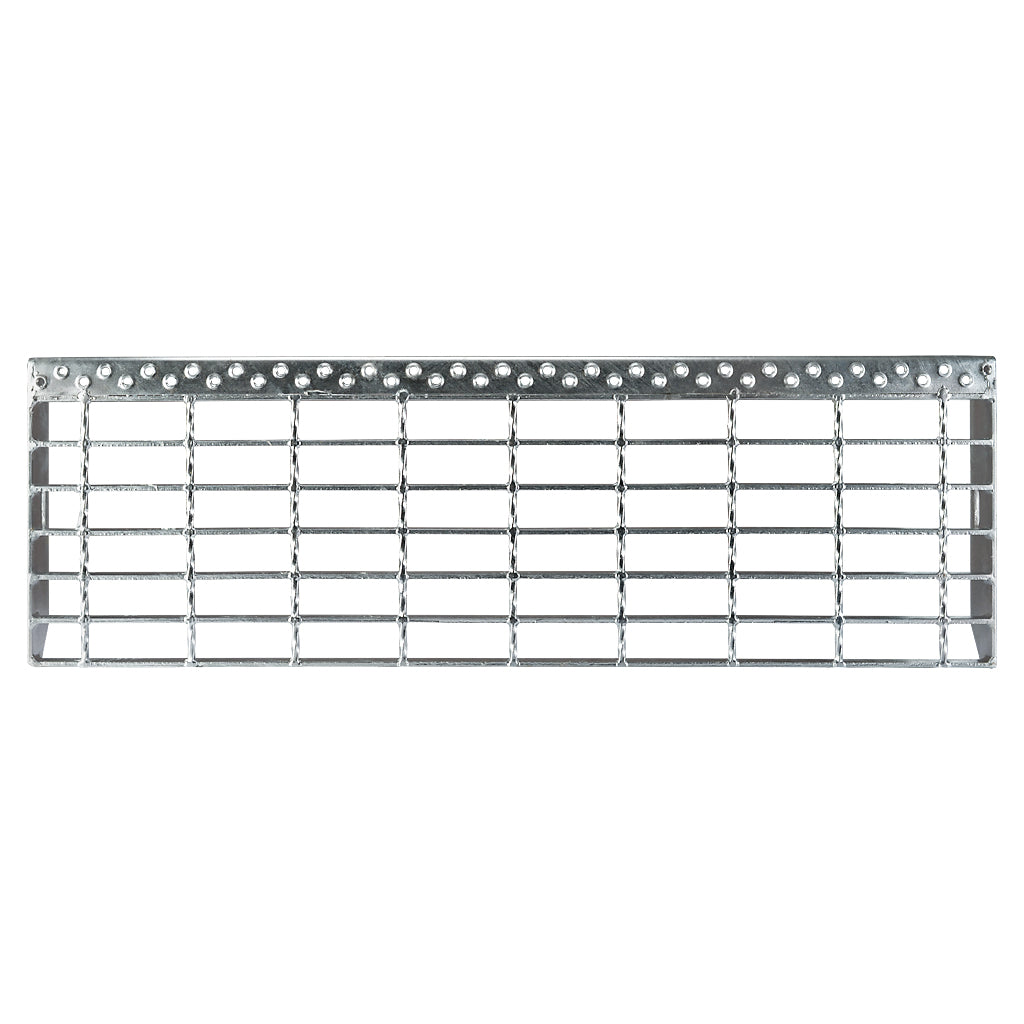ST3 Galvanised Open Mesh Steel Stair Tread 900 x 288mm Perforated Nosing