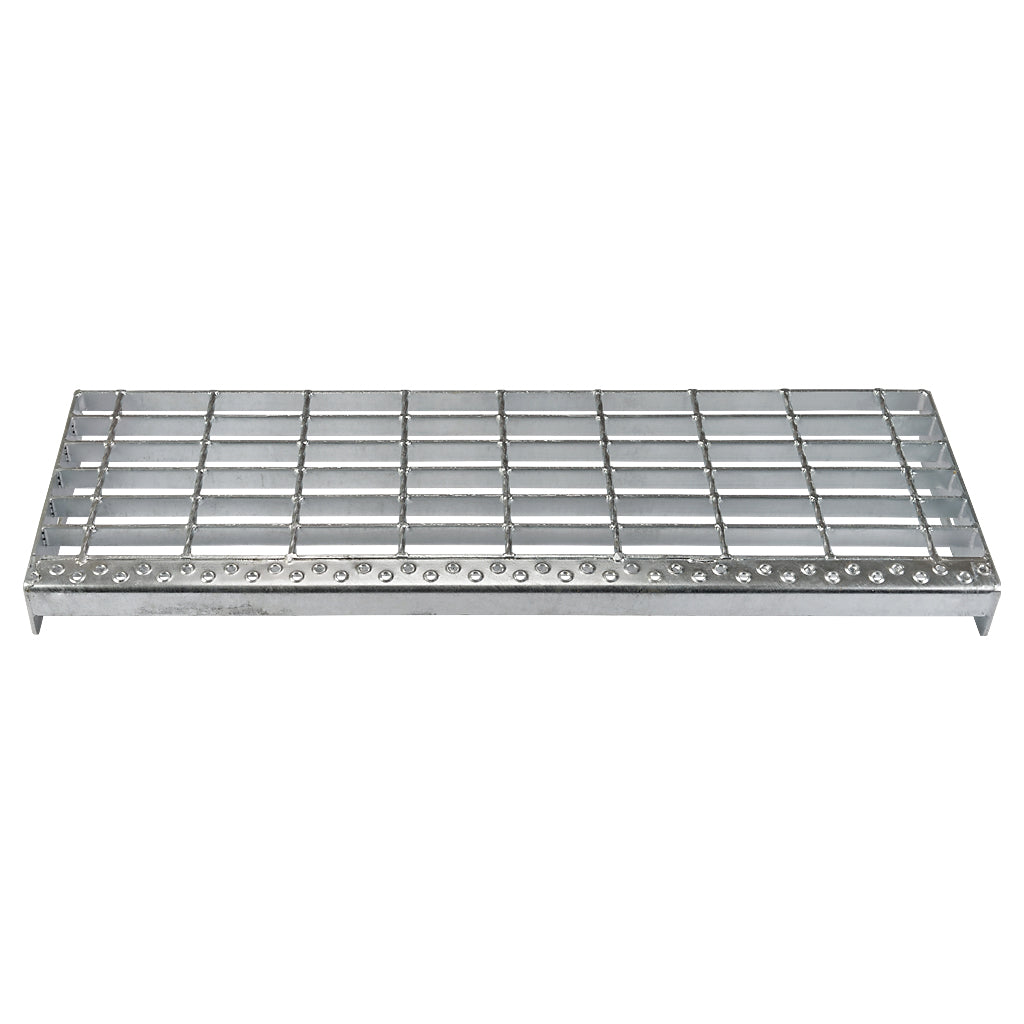 ST3 Galvanised Open Mesh Steel Stair Tread 900 x 288mm Perforated Nosing