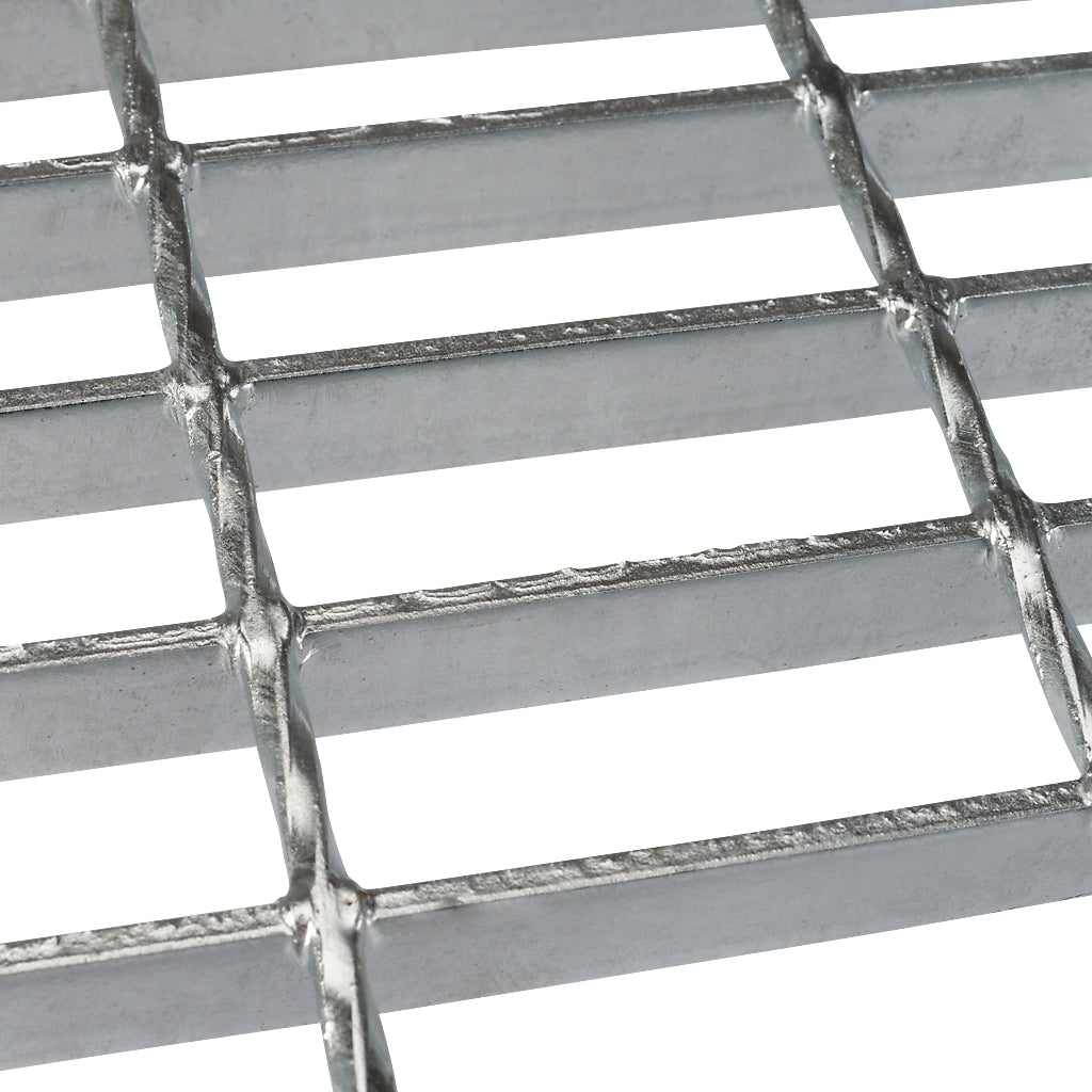 ST3 Galvanised Open Mesh Steel Stair Tread 900 x 288mm Perforated Nosing