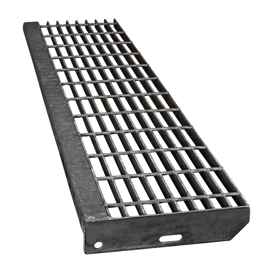 Self Colour Stair Tread Open Mesh With One Welded End Plate 1200mm x 2