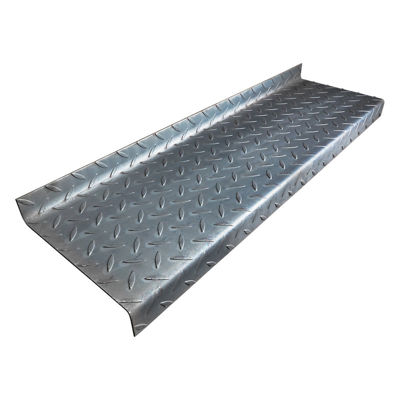 Durbar Steel Stair Tread 900 x 265 x 4.5mm 50mm Turn Up/Down