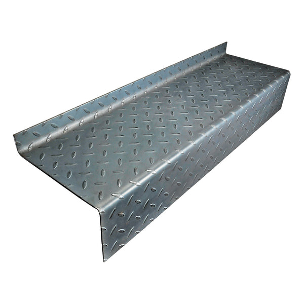 DDA Durbar Steel Stair Tread 900 x 265 x 4.5mm 50mm Turn Up 145mm Down
