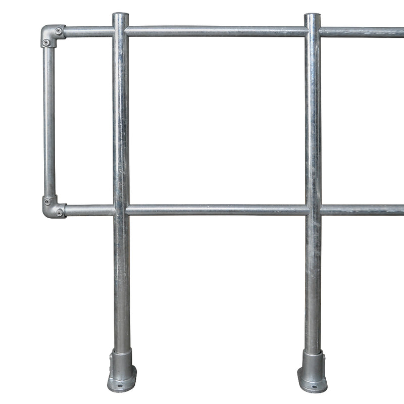 Galvanised Post 48.3mm x 3.2mm 1130mm Long To Take 33.7mm Diameter Handrail