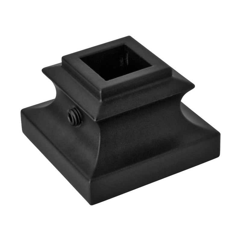 Aluminium Baluster Bracket On Level 25 x 40mm For 12.5mm Square Black