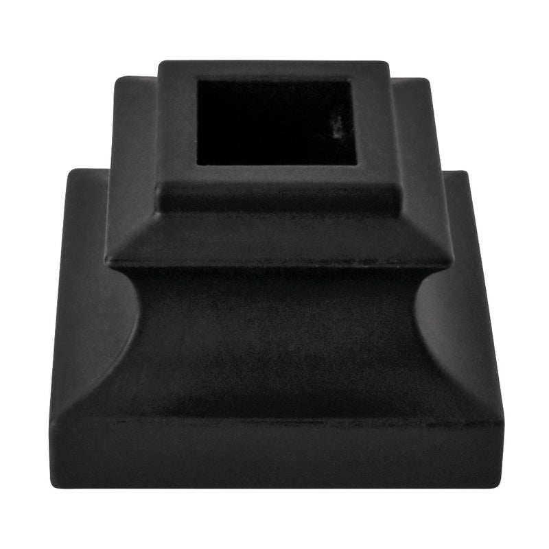 Aluminium Baluster Bracket On Level 25 x 40mm For 12.5mm Square Black