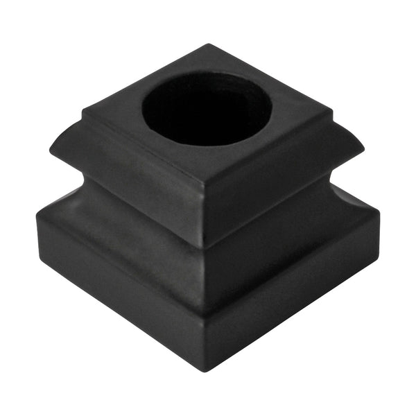 Aluminium Baluster Bracket On Level 26 x 34mm For 16mm Diameter Black