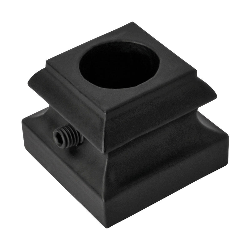 Aluminium Baluster Bracket On Level 26 x 34mm For 16mm Diameter Black