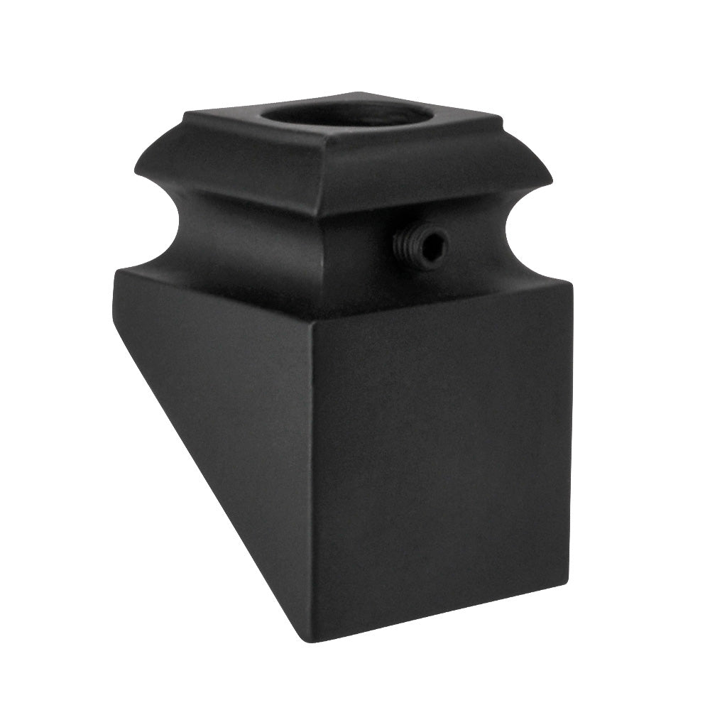 Aluminium Baluster Collar On Rake 48 x 34mm For 16mm Diameter Black