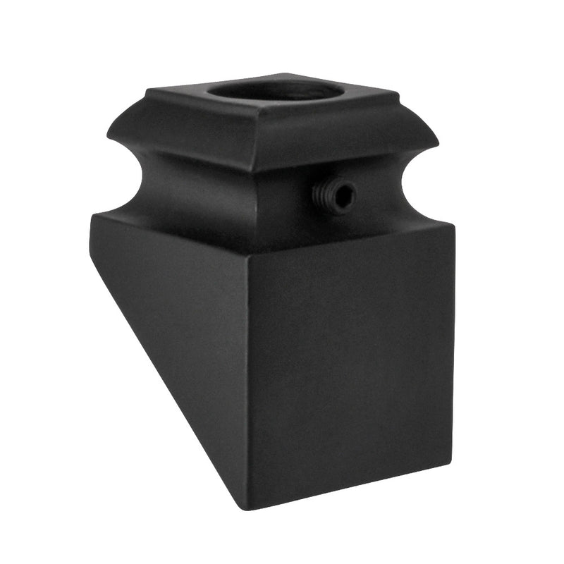 Aluminium Baluster Collar On Rake 48 x 34mm For 16mm Diameter Black