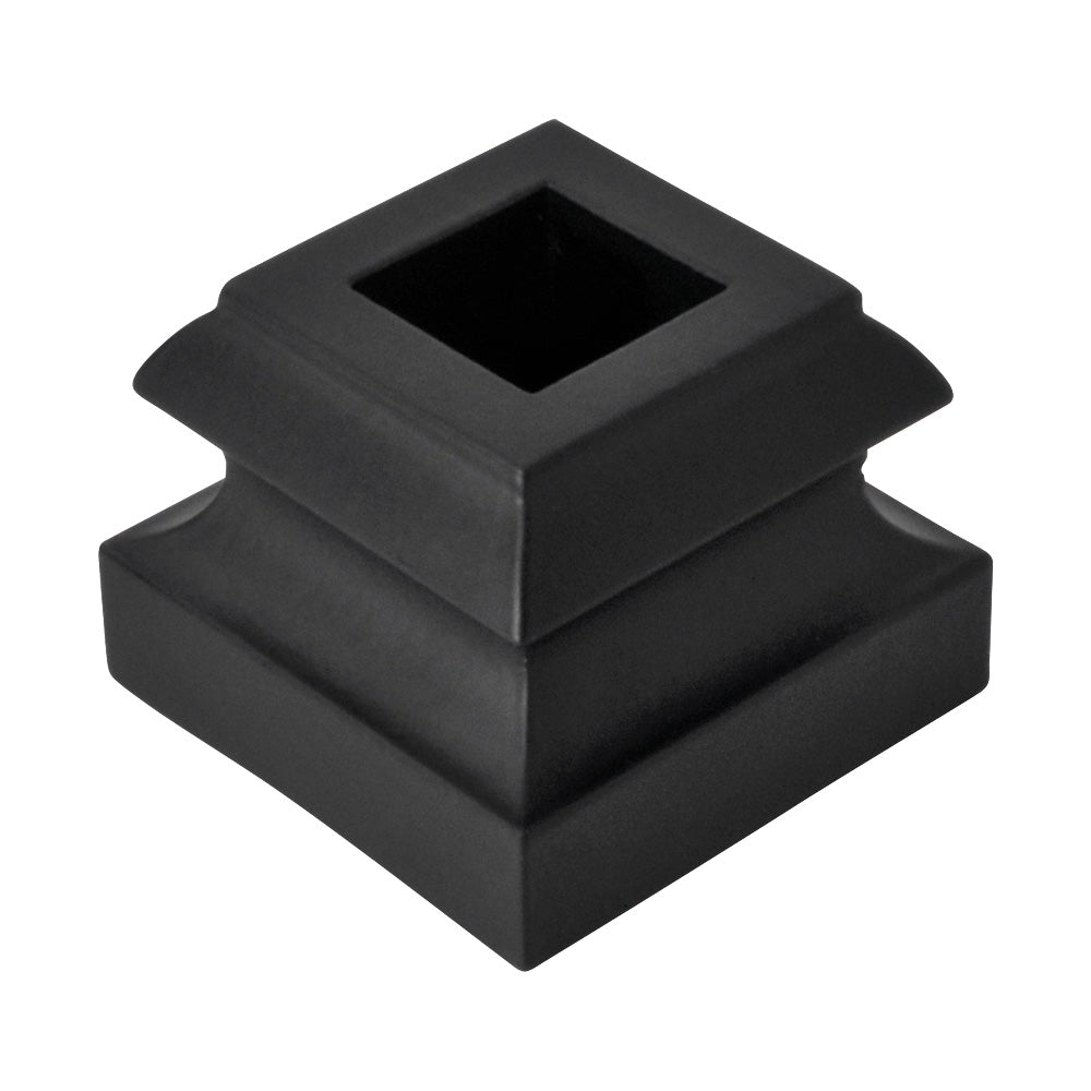 Aluminium Baluster Collar On Level 26 x 34mm For 12.5mm Square Black