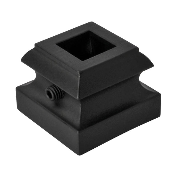 Aluminium Baluster Bracket On Level 26 x 34mm For 12.5mm Square Black