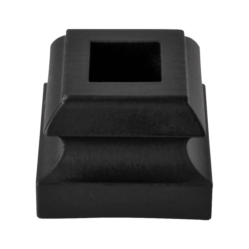 Aluminium Baluster Collar On Level 26 x 34mm For 12.5mm Square Black