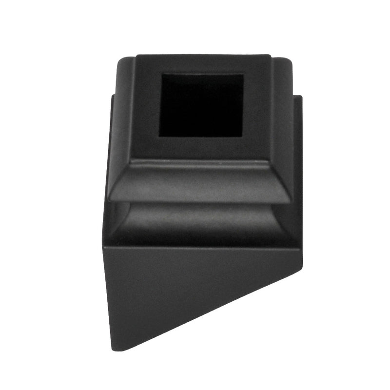 Aluminium Baluster Collar On Rake 48 x 34mm For 12.5mm Square Black
