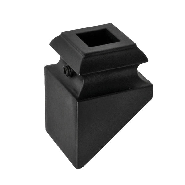 Aluminium Baluster Collar On Rake 48 x 34mm For 12.5mm Square Black