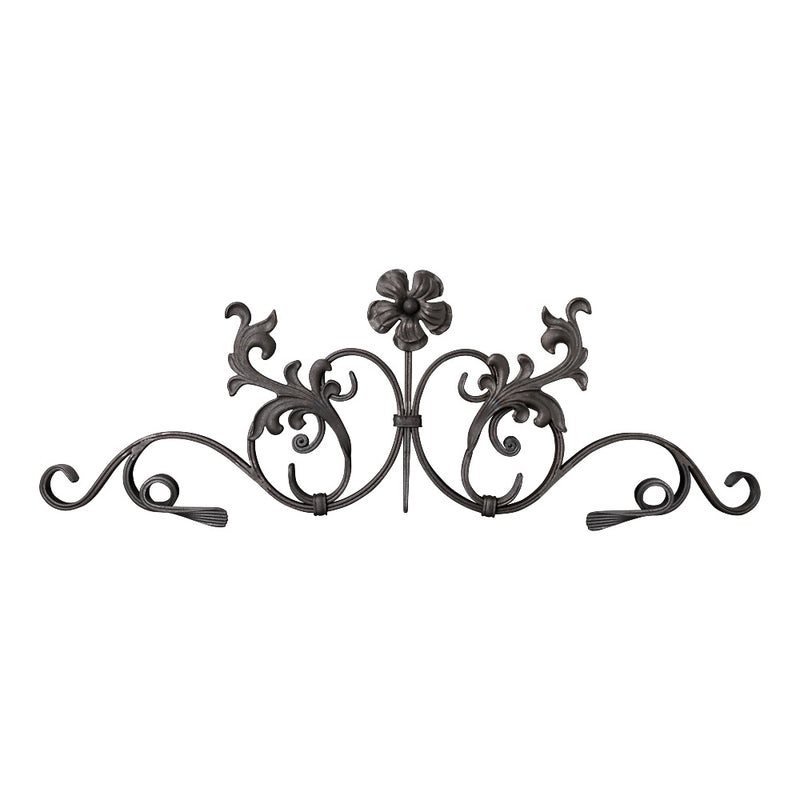 FF12 Forged Flower Gate Top Scroll Panel 900 x 300mm