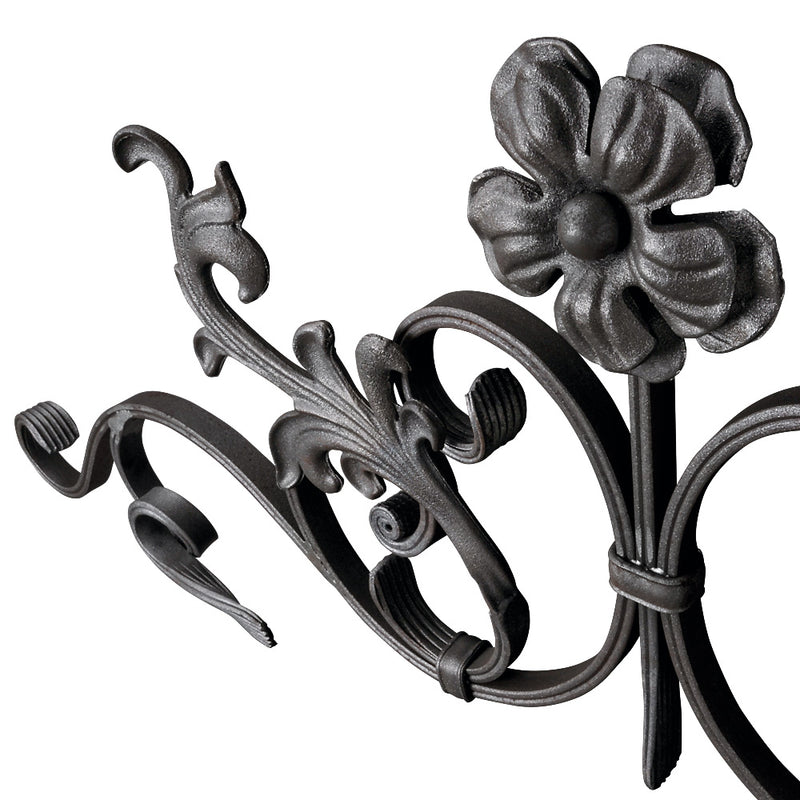 FF12 Forged Flower Gate Top Scroll Panel 900 x 300mm