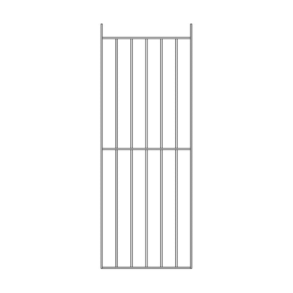 Pre Fabricated Metal Gate 25x10mm 685mm Wide 1830mm High with 12mm Dia Infills